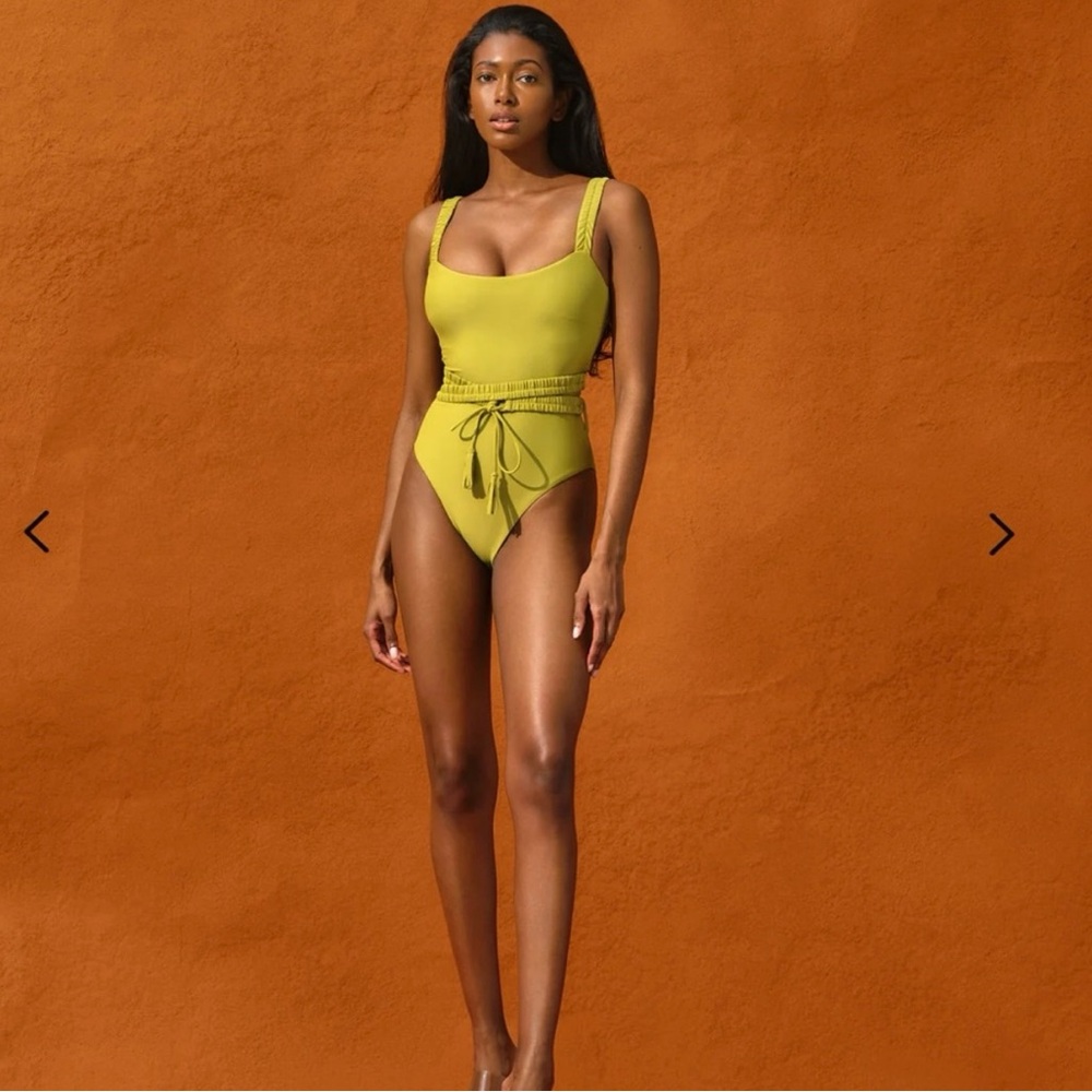 Andrea Iyamah Antii One Piece Swimsuit in Color Wasabi
